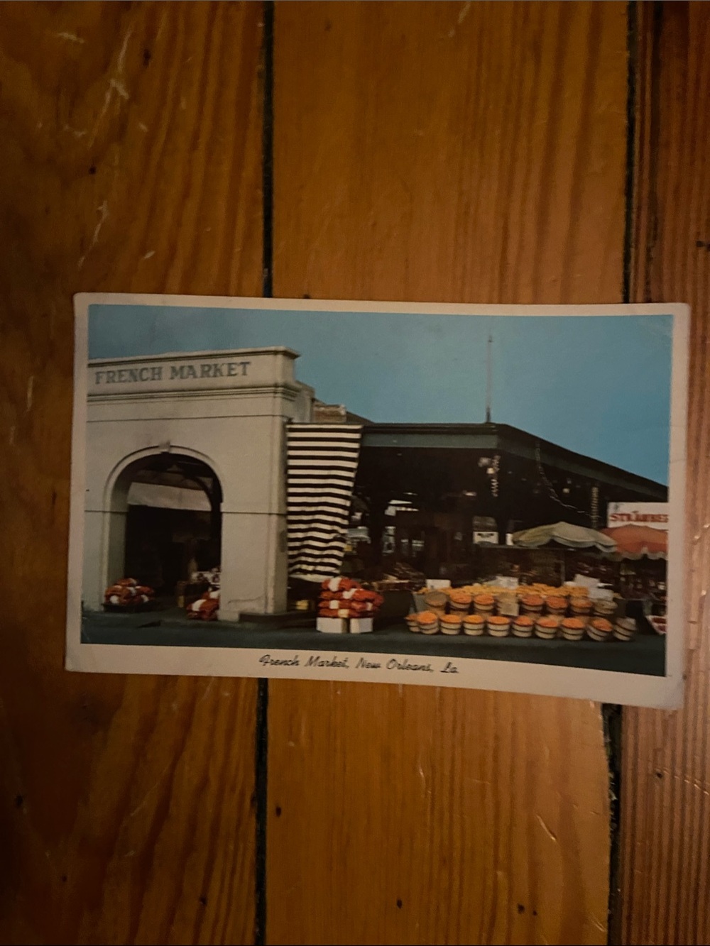 Vintage New Orleans NOLA French Market Postcard French Quarter  Strawberry photo